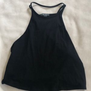 Black crop top worn once